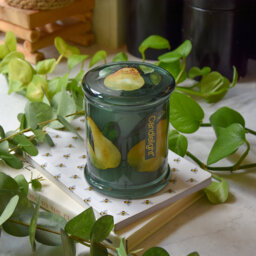 Scented Jar Candle with Glass Holder
