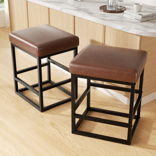 Modern Edge, Cozy Feel: Faux Leather Upholstered Counter Bar Stools for Every Home