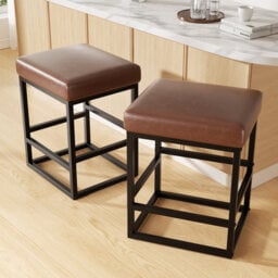 Modern Edge, Cozy Feel: Faux Leather Upholstered Counter Bar Stools for Every Home