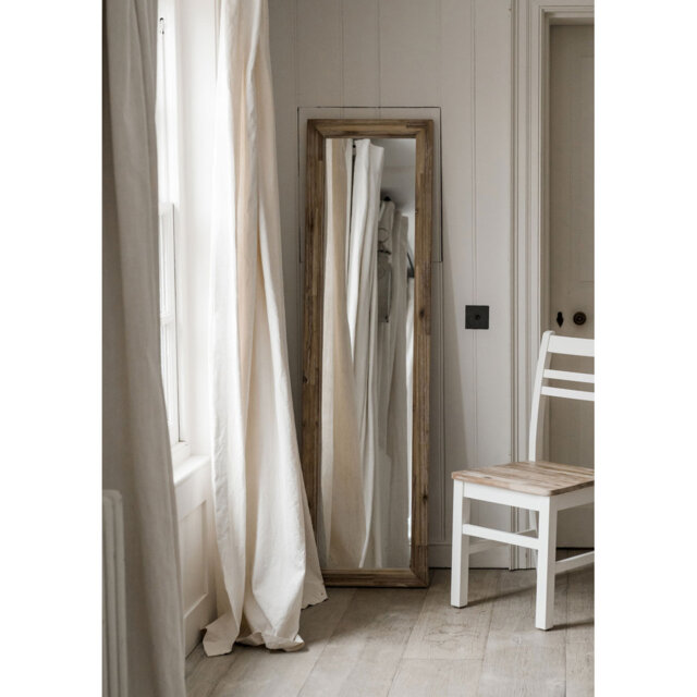Gaubert Wood Flat Wall Mirror