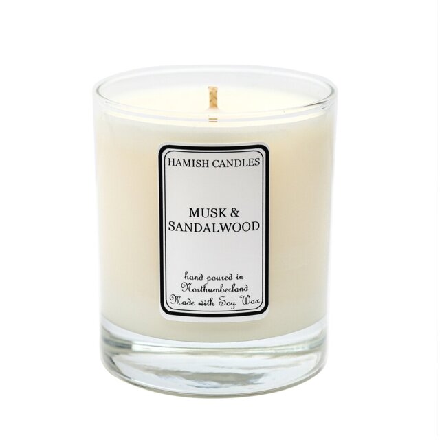 Musk and Sandalwood Scented Jar Candle
