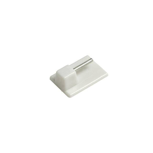 White Mild Steel/Pom 4.06cm Stick On Hook