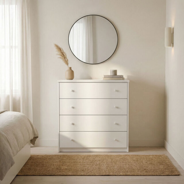 Ingrassia 4-Drawer Chest of Drawers, Storage, Tall Bedroom Furniture