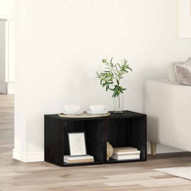 TV Cabinet 2 Pcs 37 X 35 X 37 Cm Engineered Wood