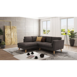 Corner Sofa with Wooden Legs In Scandinavian Style