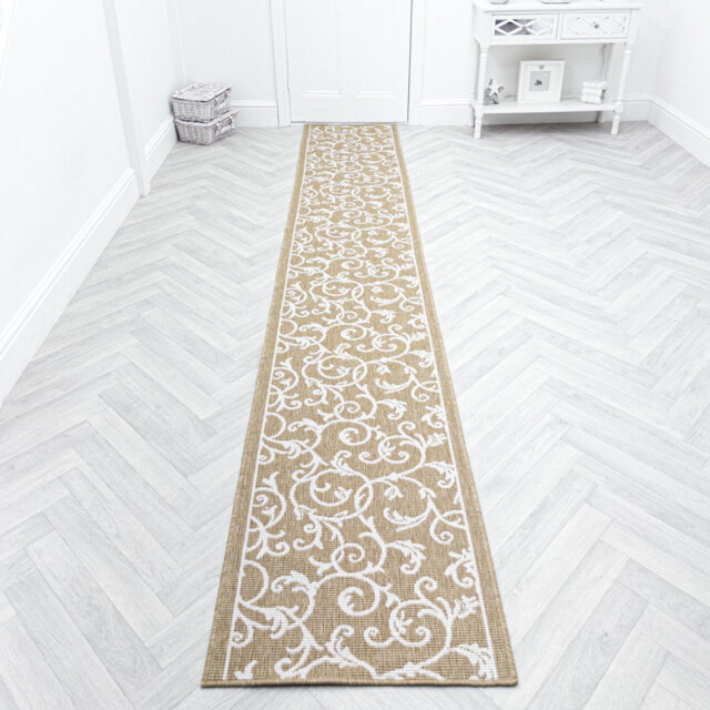 Ivy Brown Indoor/Outdoor Hallway Runner Rug – Durable, Reversible & Hardwearing Carpet for Home or Garden