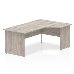Zetta L-Shaped Solid Wood Base Executive Desk