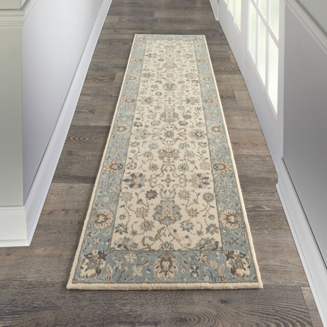 Living Treasures Tufted Ivory/Aqua Rug