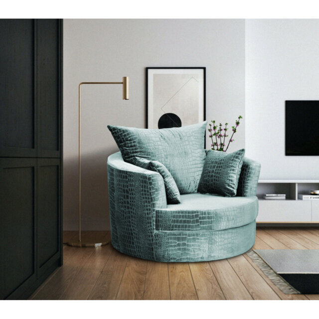 Upholstered Swivel Armchair