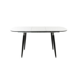 Extendable Oval Metal Base Dining Table