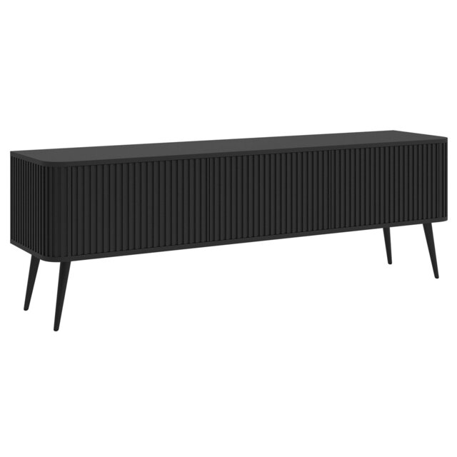 Ovarlo TV Cabinet with Fluted Design, Three-Door with Legs
