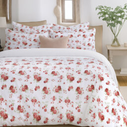 Delicate Florence Blue Floral Printed Duvet Set
