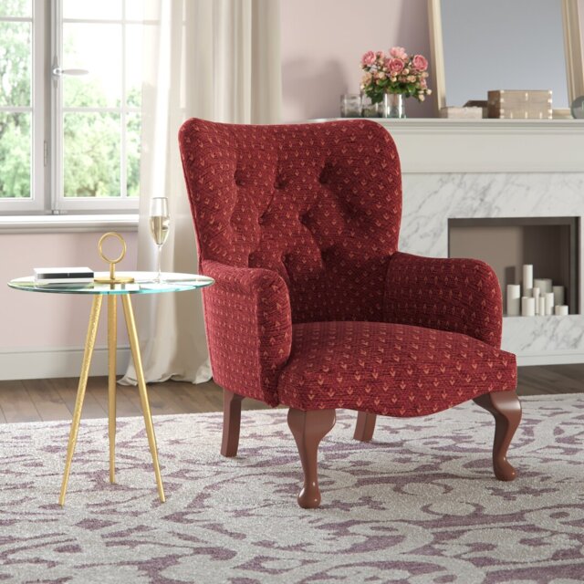Loretta Upholstered Wingback Chair