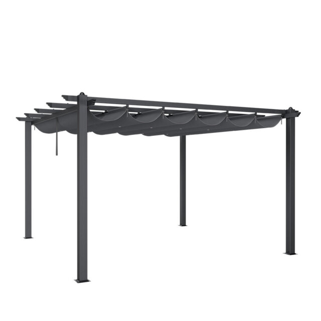 Rolanda Metal Light Grey Pergola