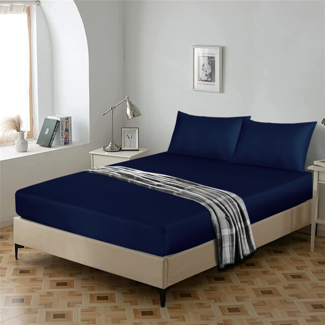 Janoshan Premium Egyptian Cotton Fitted Sheet, Deep Pocket Breathable Hotel Quality Bed Sheet