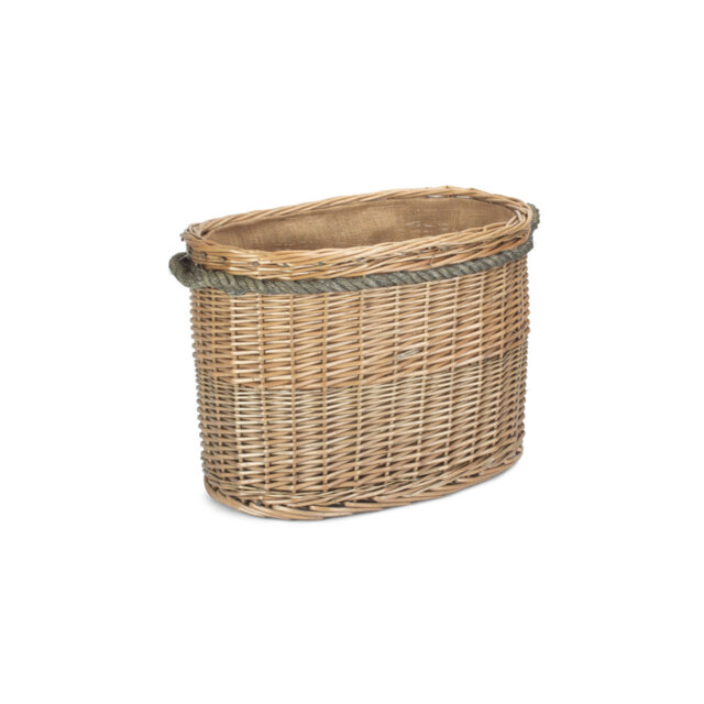 Claridge Wicker Rope Handled Lined Log Basket
