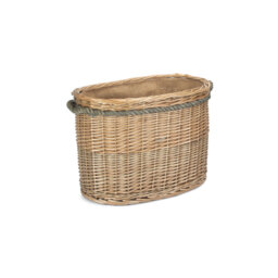 Claridge Wicker Rope Handled Lined Log Basket