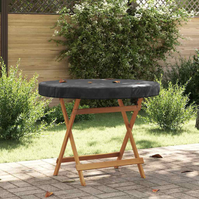 Outdoor Table Cover Black 102 X 102 X 10 Cm 210D Fabric