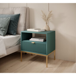 Bernhardine 54cm W Steel Bedside Table