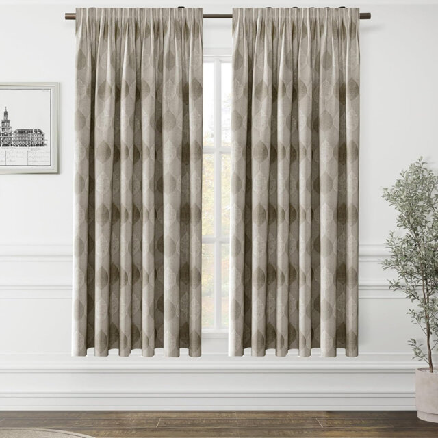 Roughton Cotton Blend Semi Sheer Curtain Pair