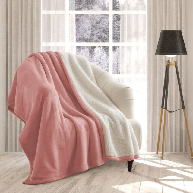 Reversible Sherpa Fleece Blanket - Ultra-Soft, Warm & Cozy All-Season Comfort