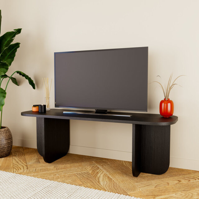 Beca TV Stand 100 cm Small TV Unit for TVs up to 43 Inch, Modern Compact TV Table Stand with Storage Shelf, TV Cabinet for Living Room, Media Console