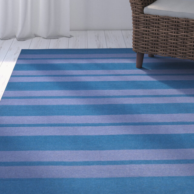 Handmade Flatweave Turquoise/Lavander Rug