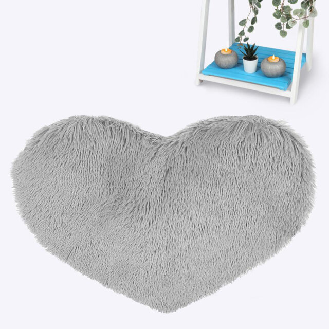 Fulloon Solid Colour Machine Woven 65 X 65 Silver Area Rug