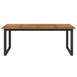 Shamon Rectangular Metal Outdoor Dining Table