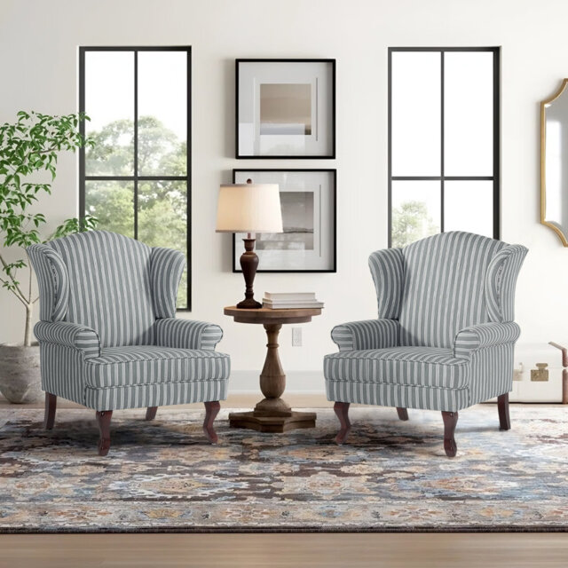 Upholstered Cotton Armchair