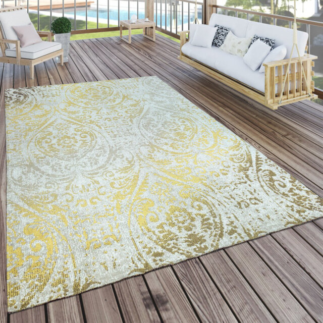 Rebekah Flatweave Yellow/Cream/Green Rug
