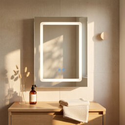 50mm W 70mm H Framed Medicine Cabinet Mirror 2