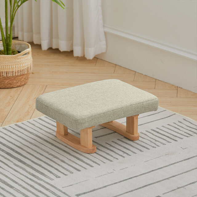 Benney 41cm Wide Rectangle Solid Colour Footstool Ottoman