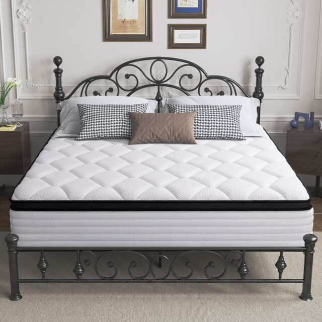 22cm  and 25cm No-Noise Pocket Sprung and Memory Foam Mattress Plush Feeling, Mattress in a Box