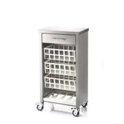 Yoder 48cm W Steel Kitchen Trolley with Stainless Steel Top and Locking Wheels