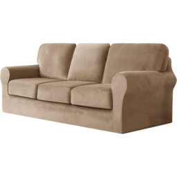 Sofa Cover With Separate Seat Cushions And Backrests Stretch Velvet Sofa Slipcover Couch Covers Furniture Protector Split Combined
