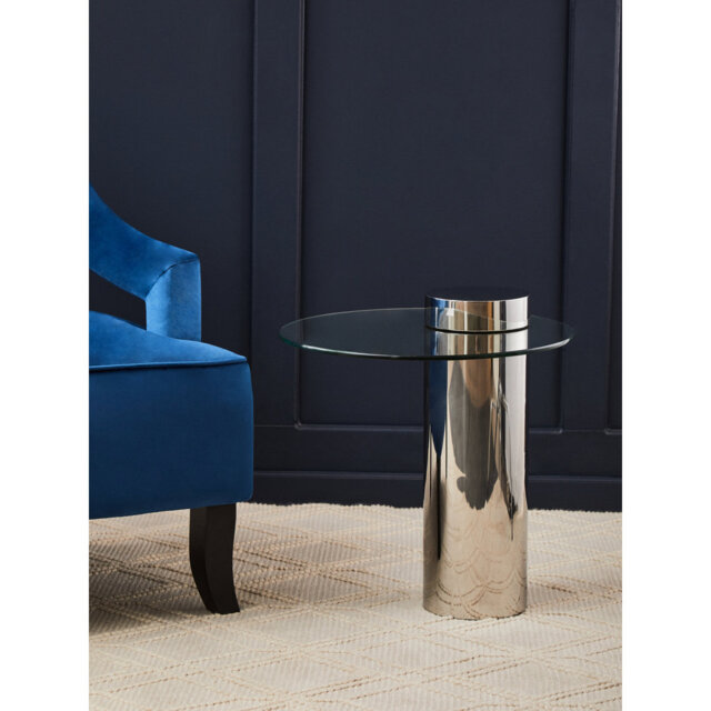 Bhodi Glass Top End Table