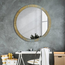 Huldar Round Glass Framed Wall Mounted Accent Mirror