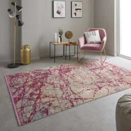 Alphe Abstract Pink Area Rug