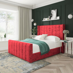 Willow Crushed Velvet Upholstered Bed Frame