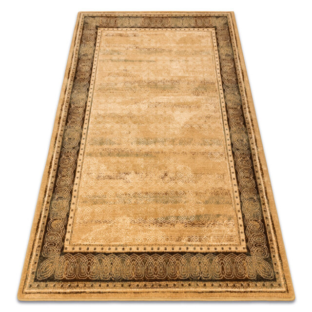 Traditional wool rug, Lava, honey