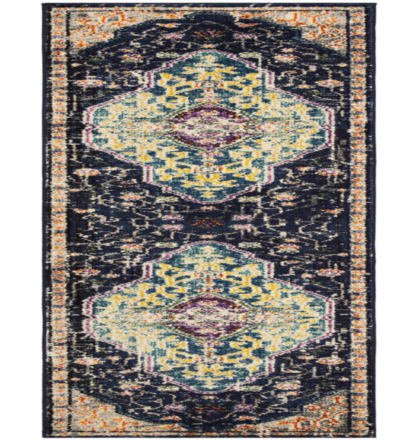 Nistler Power Loom Black/Blue Rug