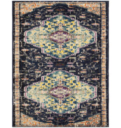 Nistler Power Loom Black/Blue Rug