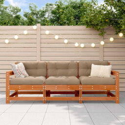 Garden Middle Sofas Outdoor Sofa Sectional Sofa 2 pcs Solid Wood Pine