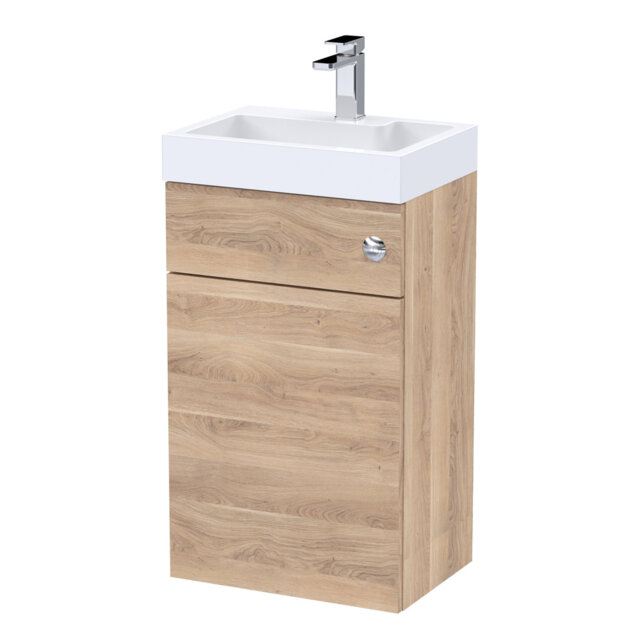 Athena 503mm Free Standing Single Bathroom Vanity with Drop In Poly Marble Basin
