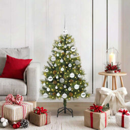 Artificial Hinged Christmas Tree with Cones
