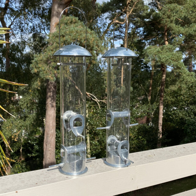 Emerystone Metal Water Resistant Hanging Tube Bird Feeder