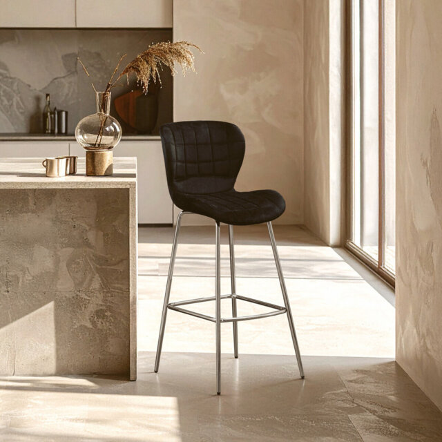 Foosland Upholstered Counter Stool with Metal Frame