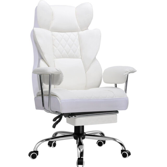 Inbox Zero Adjustable Reclining Ergonomic Faux Leather Swiveling PC & Racing Game Chair