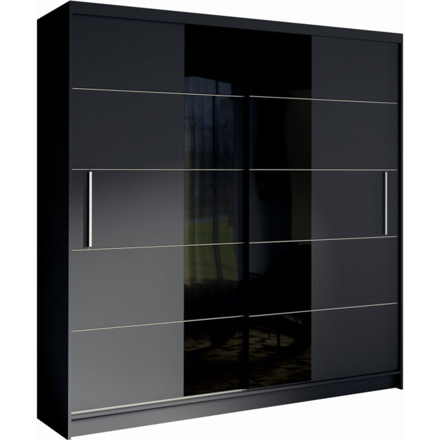 BRNO XII Wardrobe 200cm with hips U12012-GRAPHITE GREY U12012-GRAPHITE GREY XII B